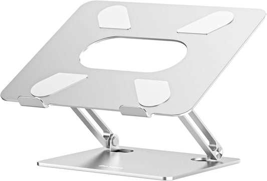 Laptop Stand, Adjustable Multi-Angle Riser, up to 17 Inches, Silver